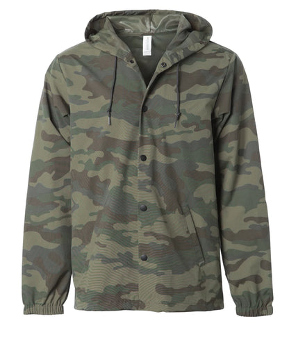 Independent Water Resistant Hooded Windbreaker Coaches Jacket