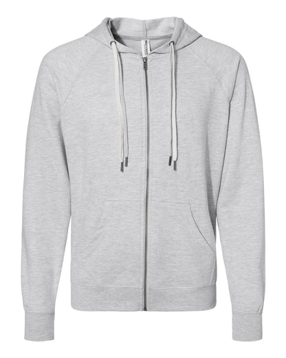 Independent Unisex Lightweight Loopback Terry Zip Hood