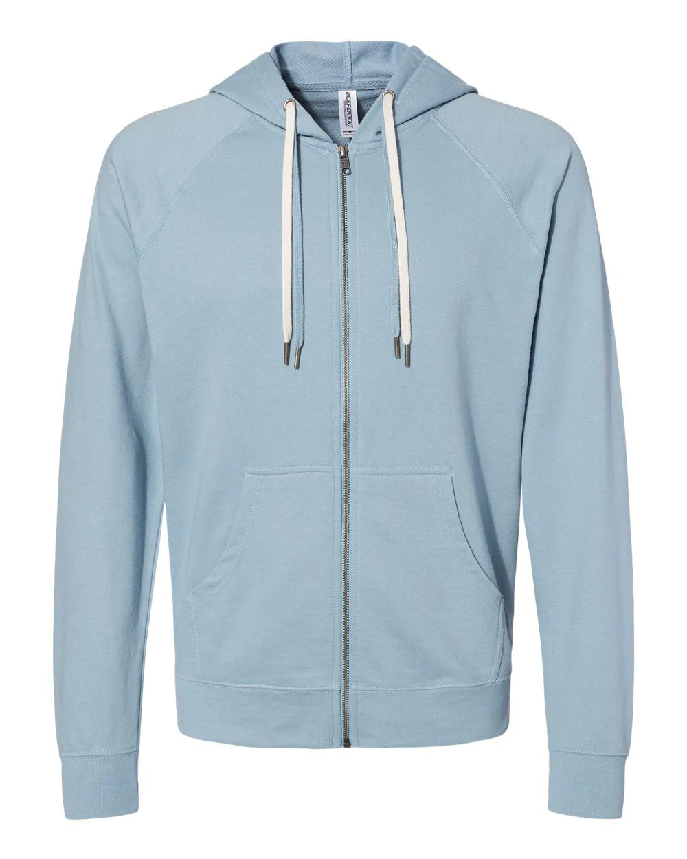 Independent Unisex Lightweight Loopback Terry Zip Hood