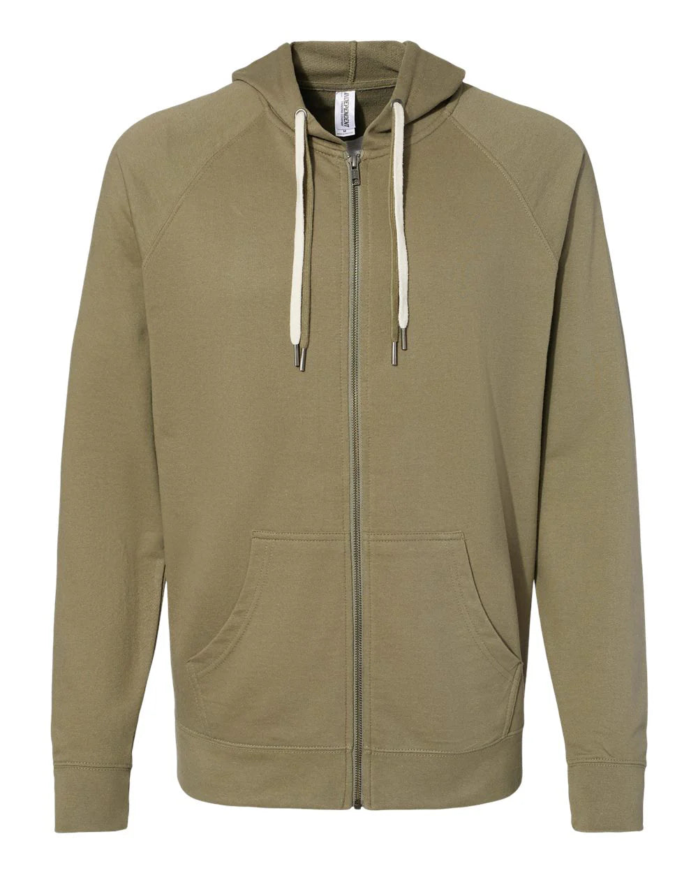 Independent Unisex Lightweight Loopback Terry Zip Hood
