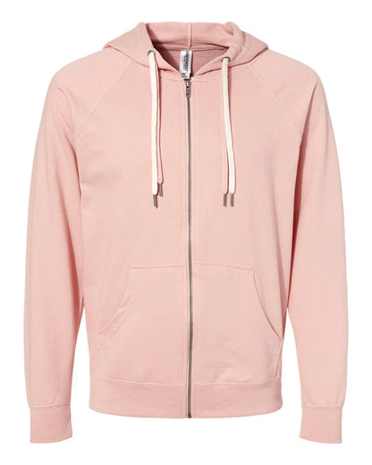 Independent Unisex Lightweight Loopback Terry Zip Hood