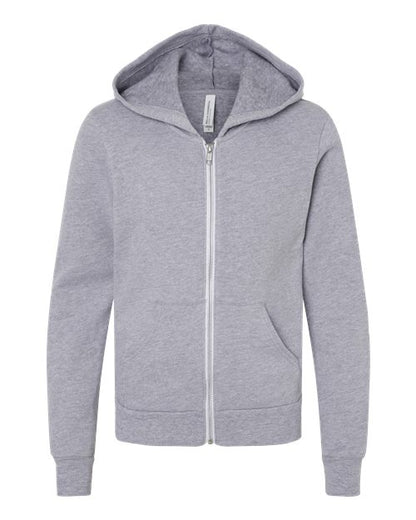 BELLA + CANVAS Youth Sponge Fleece Full-Zip Hoodie Sweatshirt