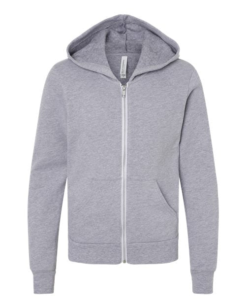 BELLA + CANVAS Youth Sponge Fleece Full-Zip Hoodie Sweatshirt