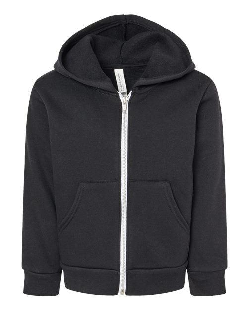 BELLA + CANVAS Toddler Sponge Fleece Full-Zip Hoodie Sweatshirt