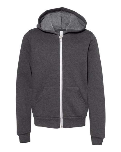 BELLA + CANVAS Youth Sponge Fleece Full-Zip Hoodie Sweatshirt