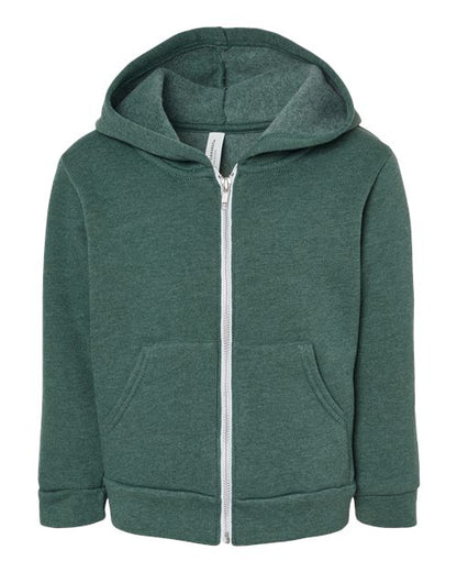 BELLA + CANVAS Toddler Sponge Fleece Full-Zip Hoodie Sweatshirt