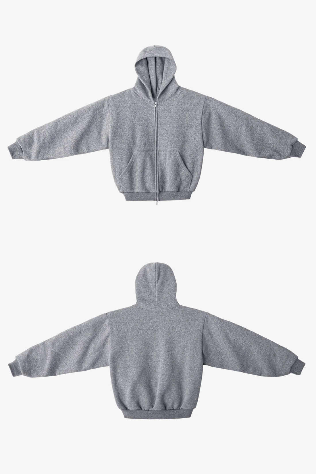 Los Angeles Apparel 12 oz. Tri-Blend Gabardine Fleece Waist Length Pull Zip Hoodie