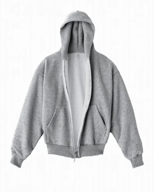 Los Angeles Apparel 12 oz. Tri-Blend Gabardine Fleece Waist Length Pull Zip Hoodie